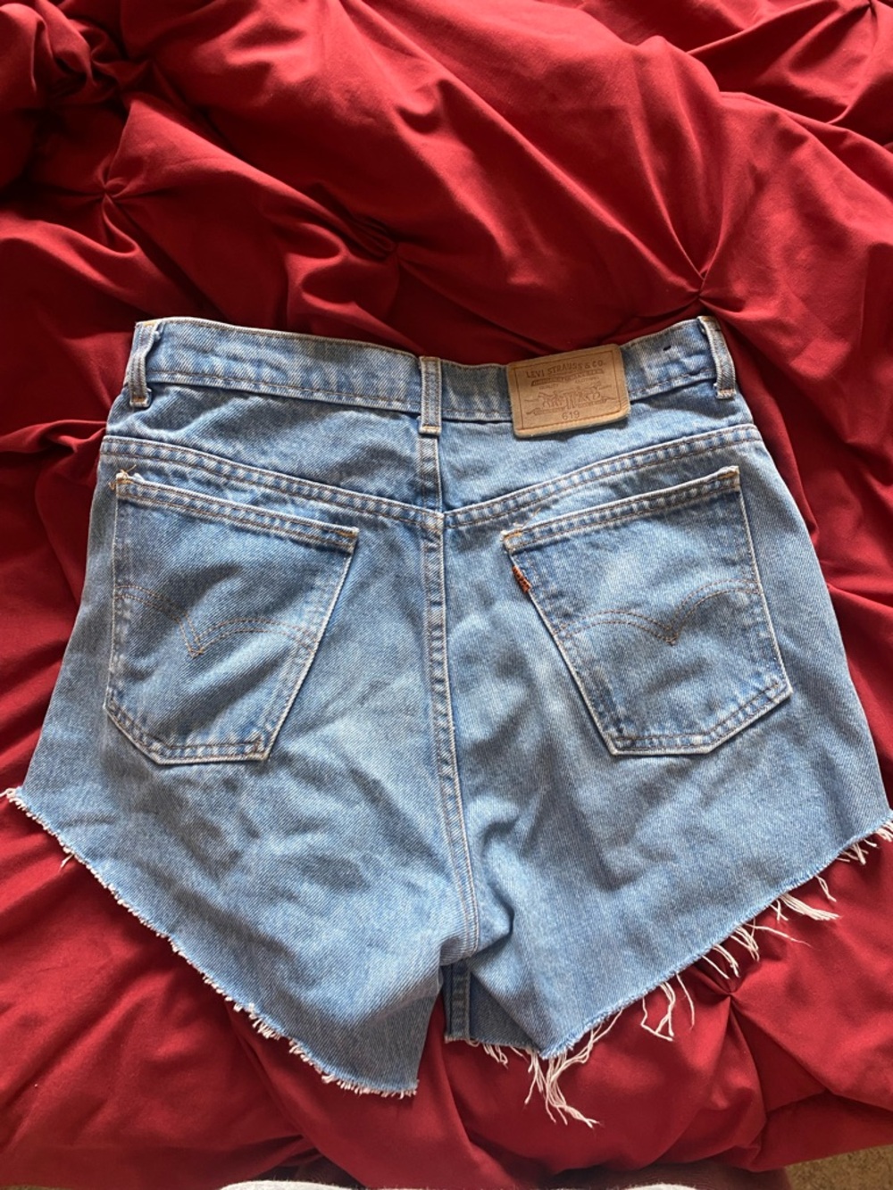 Levi's Light Blue High-Rise Denim Cutoff Shorts